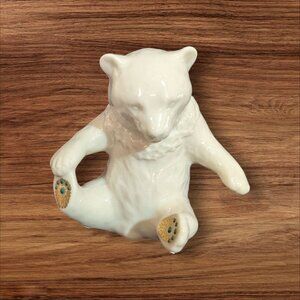 Lenox Vintage 1991 bear Jewels Collection Sitting 4” Porcelain  figurine statue